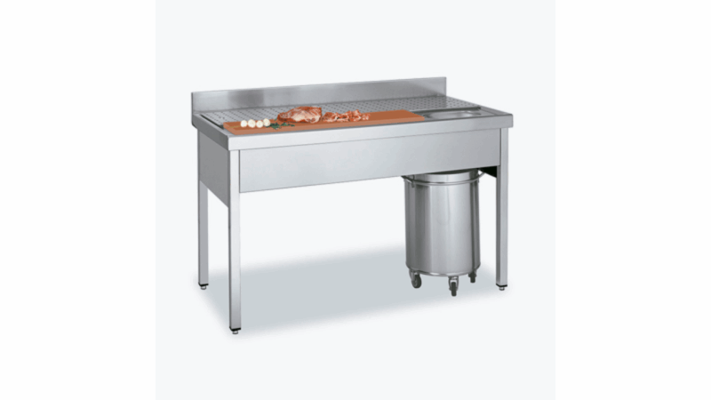 Mesa de Preparación de Carnes y Pescados