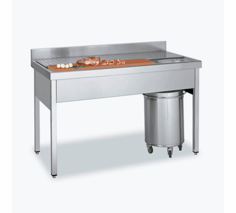 Mesa de Preparación de Carnes y Pescados