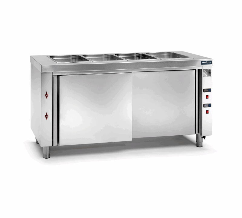 Mesa Baño María con Reserva Caliente 4 Cubetas Gama 700