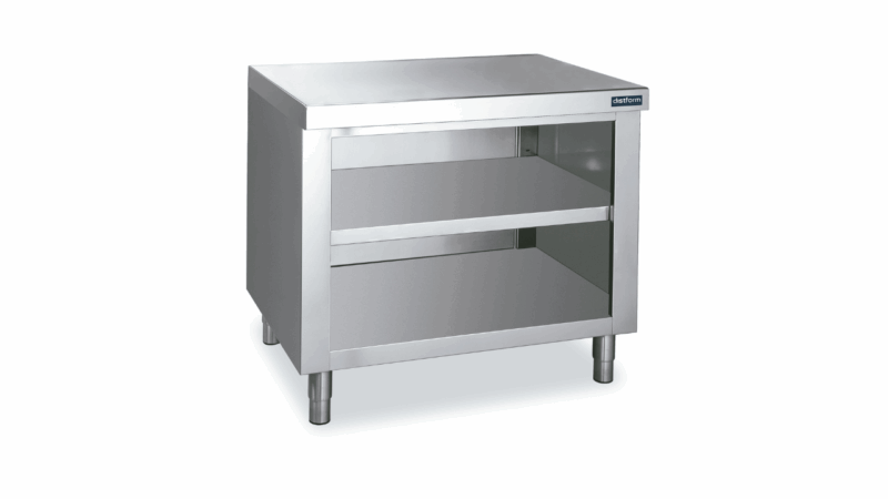 Mueble con Estantes con Encimera Central