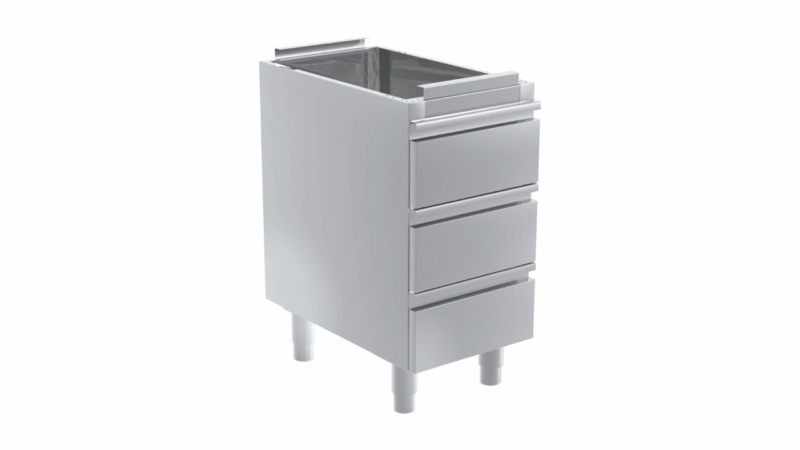 Mueble con 3 Cajones sin Encimera
